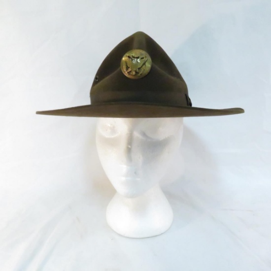 WWII Army Drill Instructors Hat with Insignia