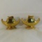 2 Evans Gold Tone table lighters
