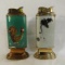 2 Evans Enamel table lighters rooster & grapes