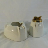 Vintage Evans Lighter and matching ashtray