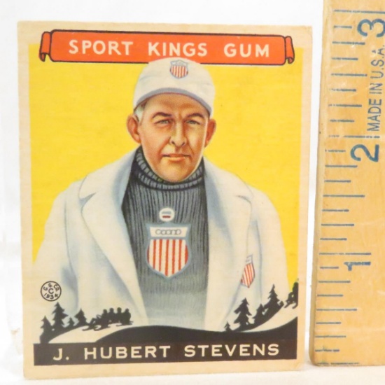 1933 Sport King Card J Hubert Stevens