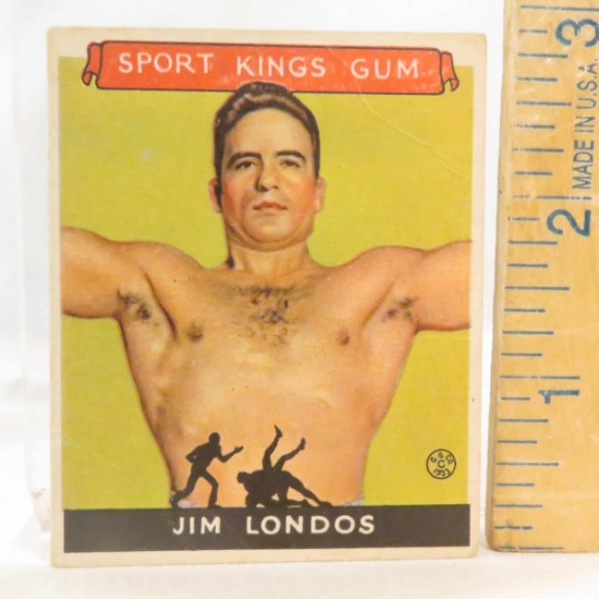 1933 Sport King Card Jim Londos - crease