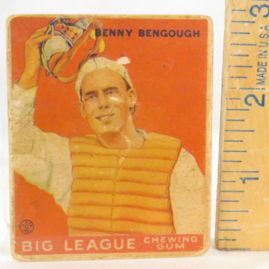 1933 Goudey Benny Bengough Baseball Card