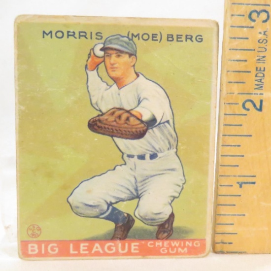 1933 Goudey Morris (Moe) Berg Baseball Card