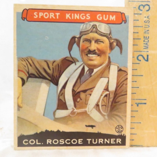 1933 Sport King Card Col. Roscoe Turner