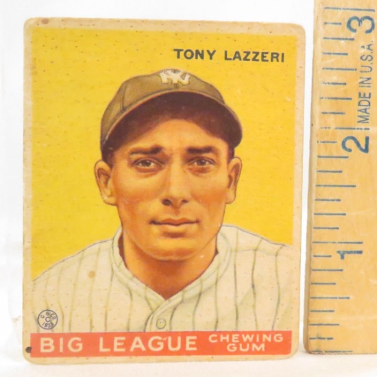 1933 Goudey Tony Lazzeri Baseball Card