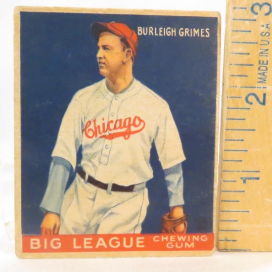 1933 Goudey Burleigh Grimes Baseball Card