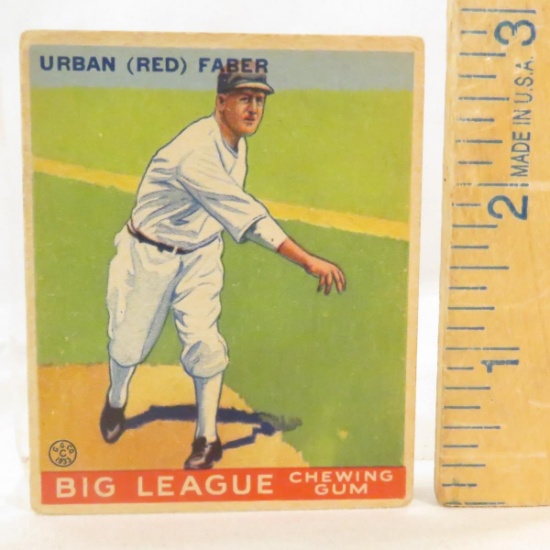 1933 Goudey Urban (Red) Faber Baseball Card