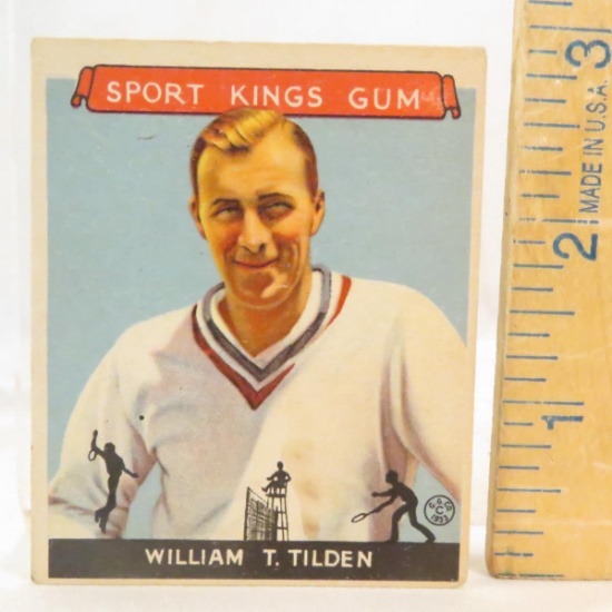 1933 Sport King Card William T Tilden