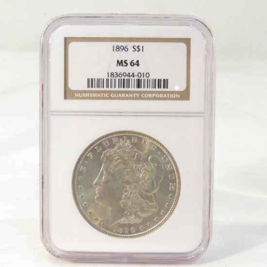 1896 Morgan Silver Dollar NGC Graded MS64