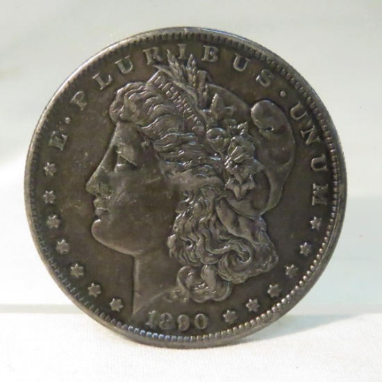 1890 S Morgan Silver Dollar Dark Toned