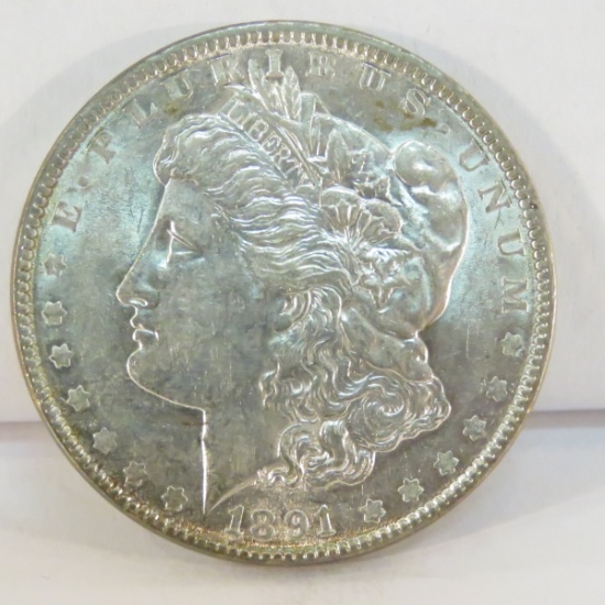 1891 Morgan Silver Dollar AU