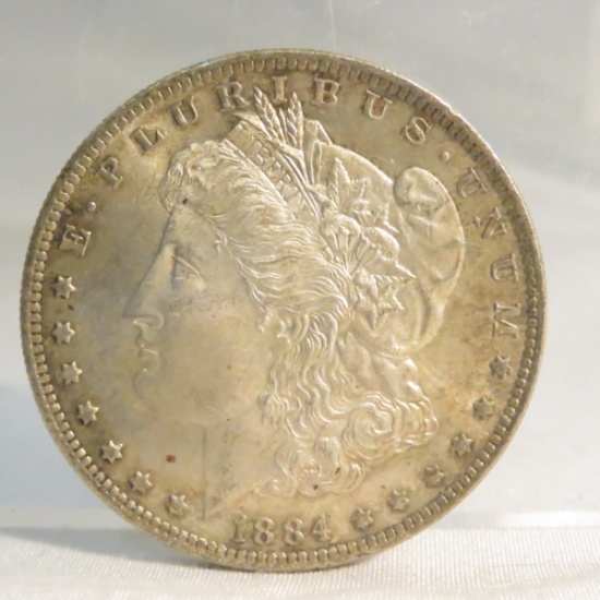 1884 O Morgan Silver Dollar AU