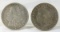 1880 S & 1882 Morgan Silver Dollars