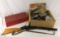 Erector Set, wood tool chest, cork gun