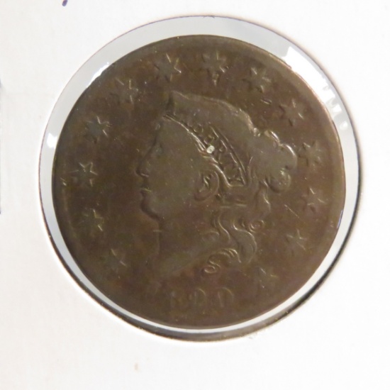 1820/19 Coronet Head Large Cent VG