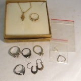 10kt gold & sterling jewelry- some scrap