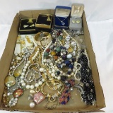 Vintage fashion jewelry, some GF & gold dust