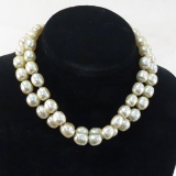 Miriam Haskell double strand pearl necklace