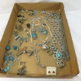 Silver Tone jewelry- some signed, some sterling