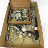 Wrist watches, pocket watch cases, fobs