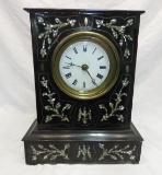 French Mantel clock with mother of pearl inlay
