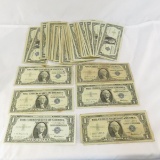 50 1957 $1 Silver Certificates - 6 are star notes