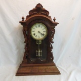 Ansonia fancy hand carved mantel clock