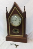 Gilbert Steeple Winsted Gothic Extra Mantel Clock