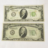 1928 & 1934 $10 Federal Reserve Notes