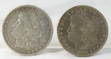 1880 S & 1882 Morgan Silver Dollars