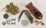 WWI US Military insignia and lighter