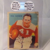 1935 Phil Sorboe rookie football card
