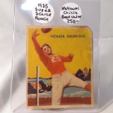 Homer Griffith 1935 rookie football card