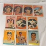 10 1958 - 1959 New York Yankees baseball cards