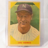 1960 Fleer Lou Gehrig baseball card