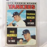 1970 Thurman Munson & Dave McDonald rookie stars
