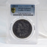 1883 S Morgan Silver Dollar PCGS Graded Genuine
