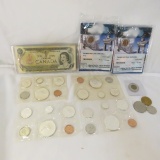 Canadian coins & notes, mint sets, some silver