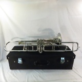Valve trombone with case