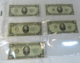 3 1934 & 2 1950 $20 Federal Reserve Notes