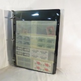Mint plate blocks and other US stamps in binder