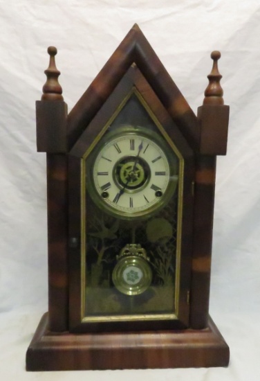 Waterbury 8 day steeple clock