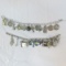 2 sterling silver charm bracelets 76.9gtw