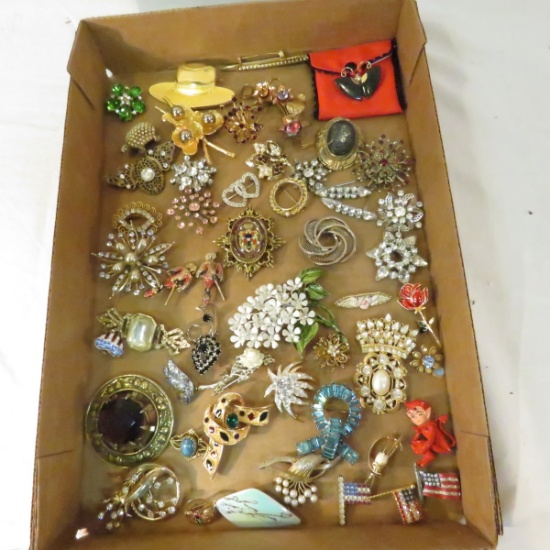 Vintage brooches- some figural - Kramer