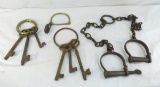 Vintage shackles and Jailer keys