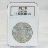 1898 O Morgan Silver Dollar NGC Graded MS 63