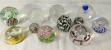 Glass paperweight collection