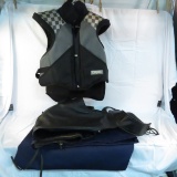 Vanson Leather chaps and motorcycle Tek vest