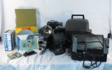 8mm camera, projector and splicing equipment